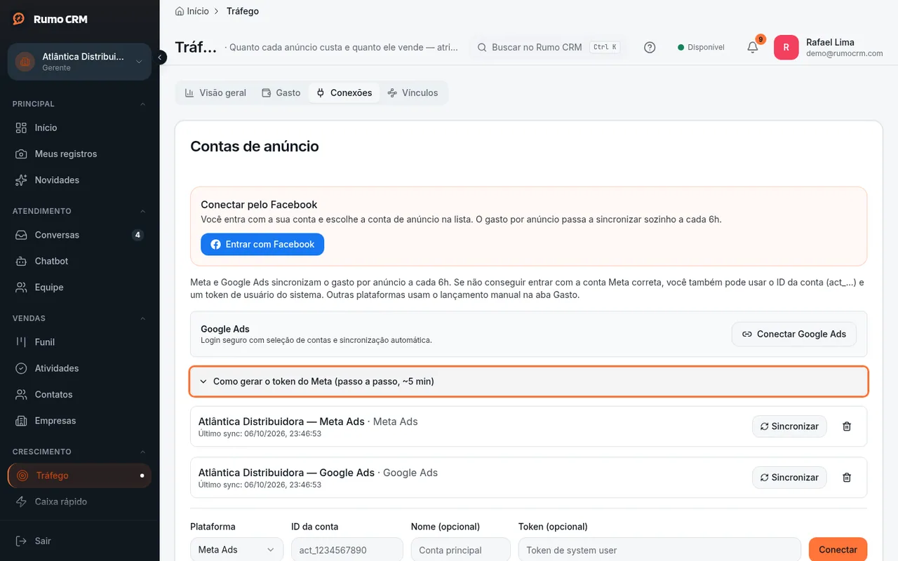 Guia do token do Meta